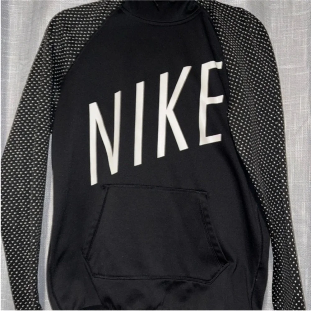 Nike Black Hoodie with White Dot Pattern